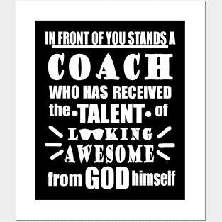 Coach Coach Coach Papa Sport Fun Joke Slogan Posters and Art